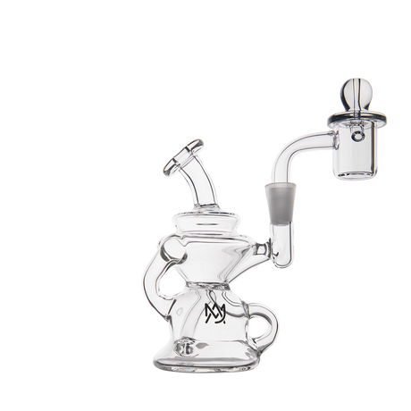 MJ Arsenal Hydra Mini Dab Rig with Banger Hanger, 90 Degree Joint, and Recycler Design