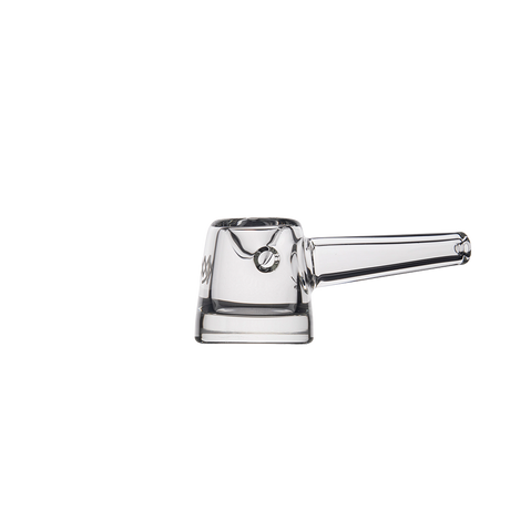 MJ Arsenal Deco Hand Pipe - Clear Glass - Profile View with Reflective Surface