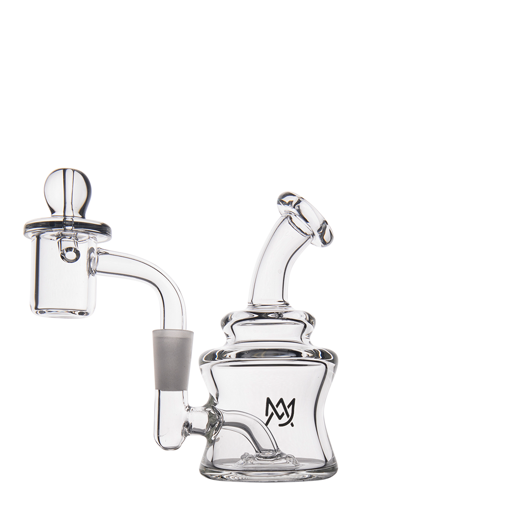 MJ Arsenal Jammer Mini Dab Rig - Clear Borosilicate Glass, 90 Degree 10mm Female Joint