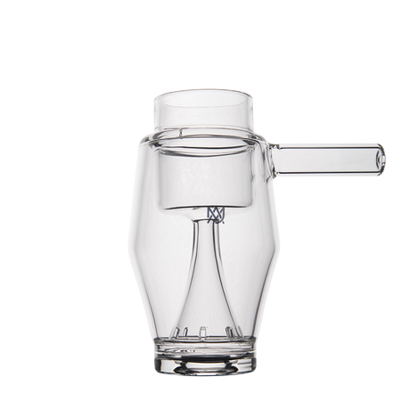 MJ Arsenal Proxy Bubbler Mini, compact glass dab rig, front view on a pure white background