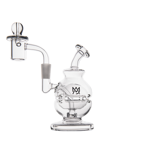 MJ Arsenal Royale Mini Dab Rig with Quartz Bucket and Dual Filtration, Front View
