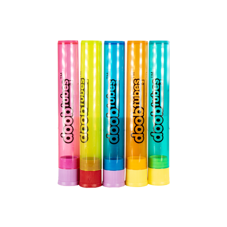 DoobTubes Variety Pack - Colorful Opaque & Classic Joint Containers Front View