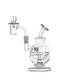 MJ Arsenal Royale Mini Dab Rig with 10mm female joint and banger hanger design on white background