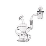 MJ Arsenal Hydra Mini Dab Rig, Clear Borosilicate Glass, 90 Degree Joint, Front View