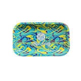 High Society Medium Rolling Tray - Shaman with Psychedelic Pattern, Top View