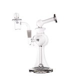 MJ Arsenal Apollo Mini Dab Rig with Banger Hanger, 7" Clear Borosilicate Glass, Side View