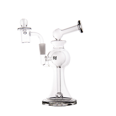 MJ Arsenal Apollo Mini Dab Rig with Banger Hanger, 7" Clear Borosilicate Glass, Side View