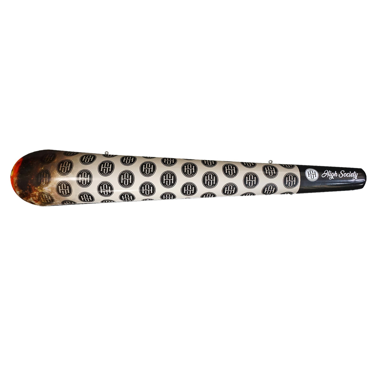High Society Inflatable Pre-Roll Cone with Branded Pattern - Side View