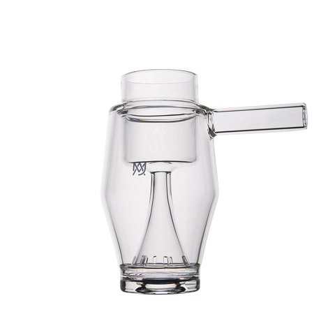 MJ Arsenal Proxy Bubbler Mini front view, compact glass dab rig with clear polished finish