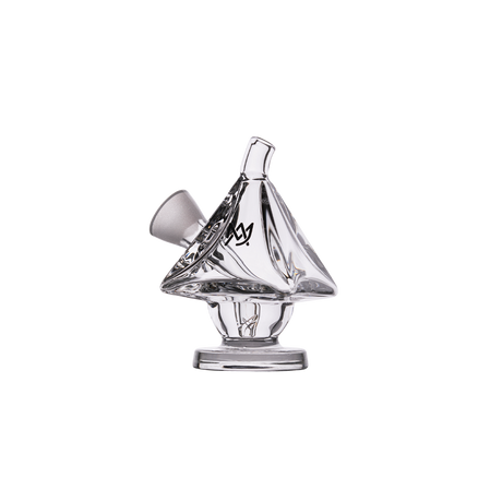MJ Arsenal King Bubbler in clear borosilicate glass, compact design, front view on white background
