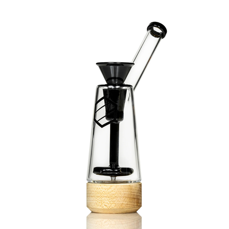 Anomaly Drift 6" Smooth-Hit Bubbler, Maple-Black, with Removable Wooden Base, Percolator, and Carrying Bag
