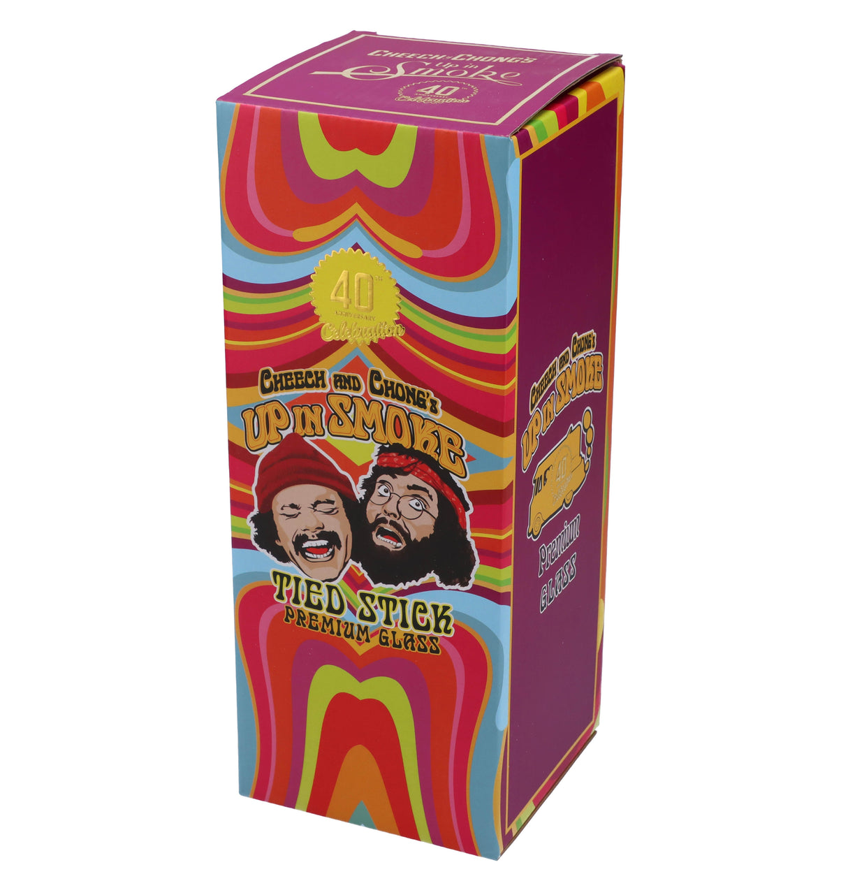 Cheech & Chong 40th Anniversary Tied Stick Extract Water Pipe packaging