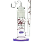 Cheech & Chong 40th Anniversary Black and Purple Extract Water Pipe with Percolator, Front View