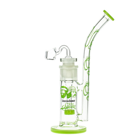 Cheech & Chong 40th Anniversary Tied Stick Extract Water Pipe in Milky Green with Percolator