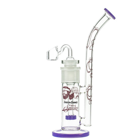 Cheech & Chong 40th Anniversary Tied Stick Extract Water Pipe in Milky Purple with Percolator