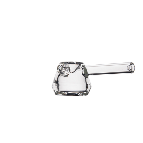 MJ Arsenal Kettle Hand Pipe - Clear Glass - Side Angle on White Background