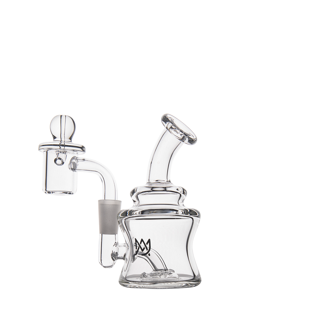 MJ Arsenal Jammer Mini Dab Rig - Clear Borosilicate Glass with Banger Hanger