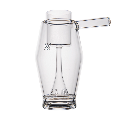 MJ Arsenal Proxy Bubbler, clear borosilicate glass dabbing accessory, front view on white background