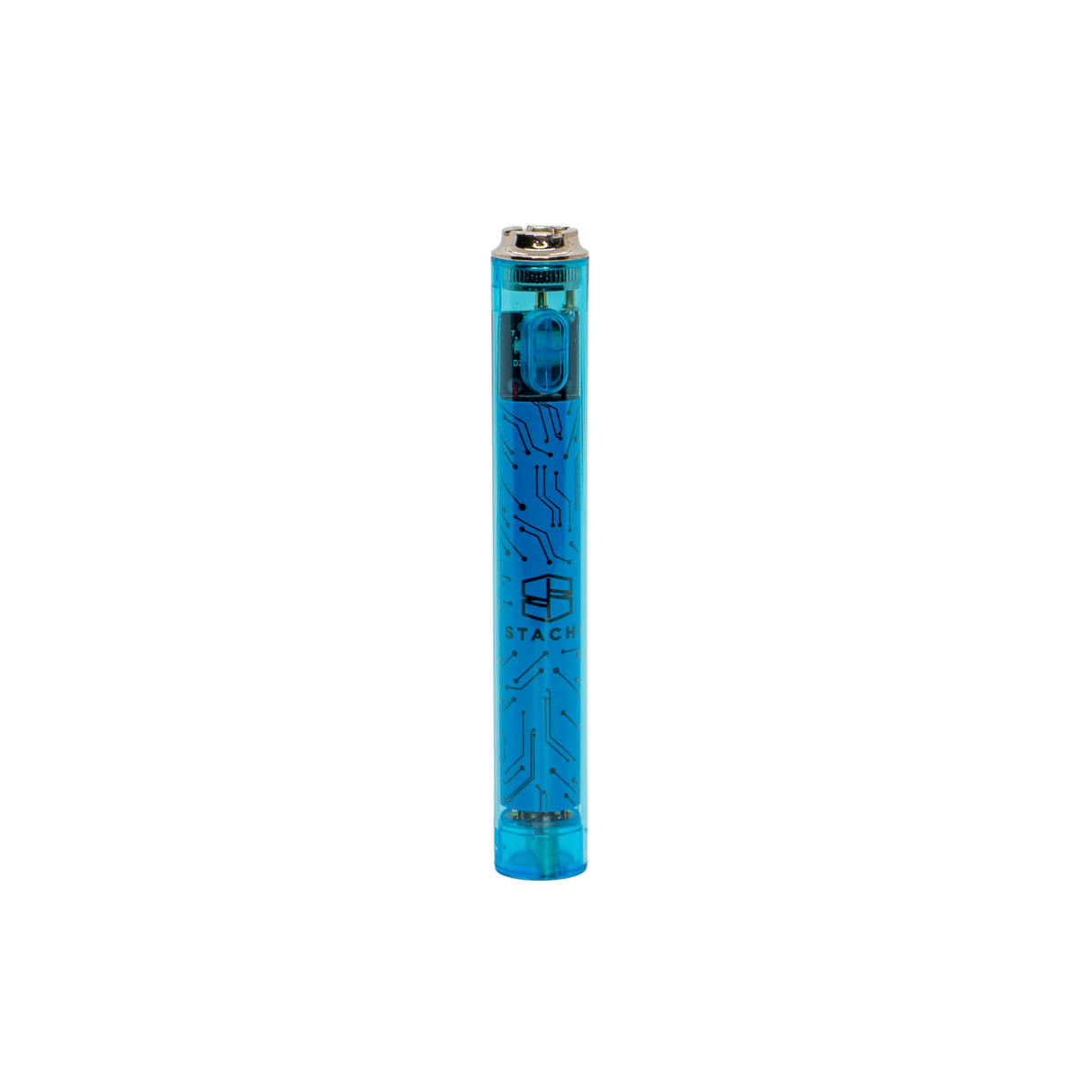 Stacheproductswholesale Transparent Battery Front View with Blue Accents