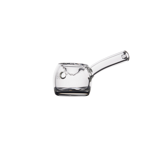 MJ Arsenal Perch Hand Pipe with clear glass and side carb - Side View on White Background