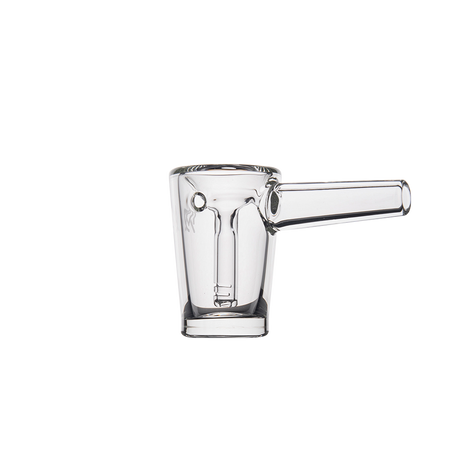 MJ Arsenal Basin Compact Bubbler - Clear Borosilicate Glass, Side View on White Background