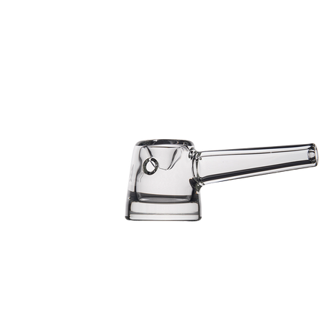 MJ Arsenal Deco Hand Pipe - Clear Glass Side View on Seamless White Background