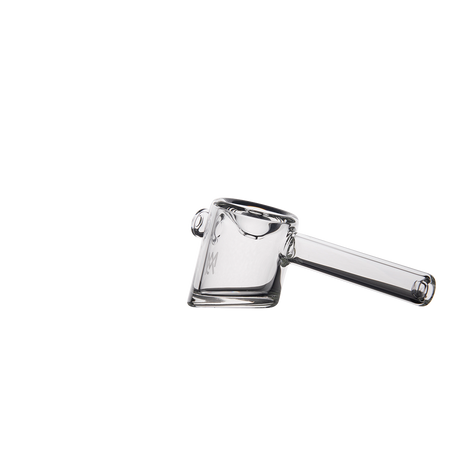 MJ Arsenal Kickstand Hand Pipe - Clear Glass - Angled Side View