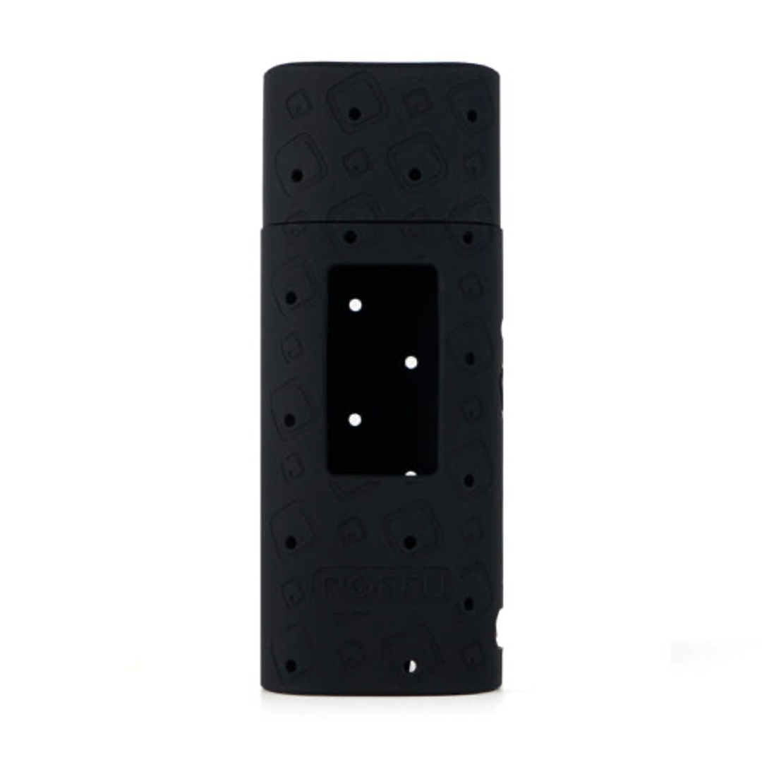 XVAPE XLUX Roffu Armor Sleeve in black - Front View - Durable Silicone Protection