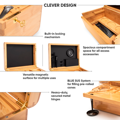 DISCOVERY Storage Stash Box by Blue Bus with locking mechanism and magnetic surface