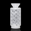 VLAB Halo Glass Attachment for Focus V Carta, Sandblasted Design on Clear Borosilicate Glass, Front View