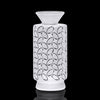VLAB Halo Glass Attachment for Focus V Carta - Sandblasted Design, Clear Boro Glass, Front View