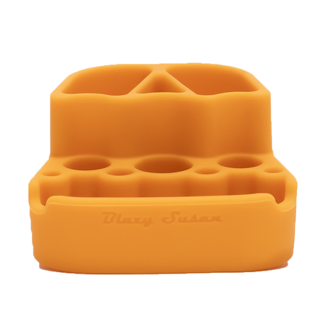 Blazy Susan Spinning Rolling Tray in Vibrant Yellow - Organizational Compartments for Accessories