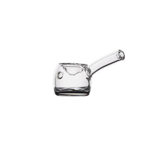 MJ Arsenal Perch Hand Pipe - Clear Glass - Side View on White Background
