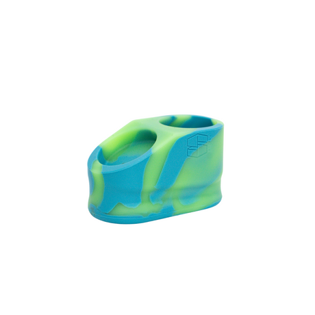 The Base from Stacheproductswholesale - Blue/Green Swirl Variant, Glow in the Dark, Front View