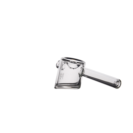 MJ Arsenal Kickstand Hand Pipe - Clear Glass with Compact Design - Side View