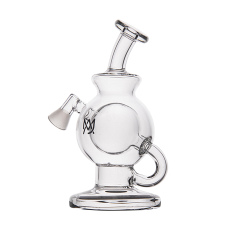MJ Arsenal Atlas Vape Edition compact dab rig with clear quartz banger, front view on seamless white background