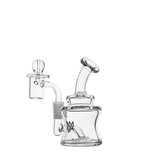 MJ Arsenal Jammer Mini Dab Rig front view, 4" 4mm Borosilicate Glass, 90° Joint with Percolator