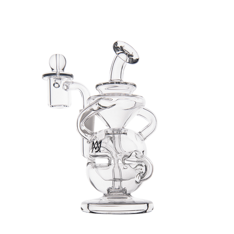 MJ Arsenal Infinity Mini Dab Rig with 10mm Female Joint and Recycler Design, Front View