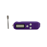 Stacheproducts DigiTül in purple, front view with digital display and tool, compact electronic dab tool