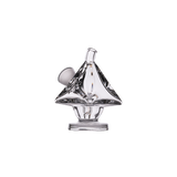 MJ Arsenal King Bubbler, clear borosilicate glass, portable novelty design, front view on white background
