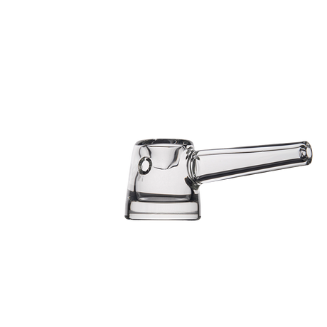 MJ Arsenal Deco Hand Pipe - Compact Clear Glass Side View