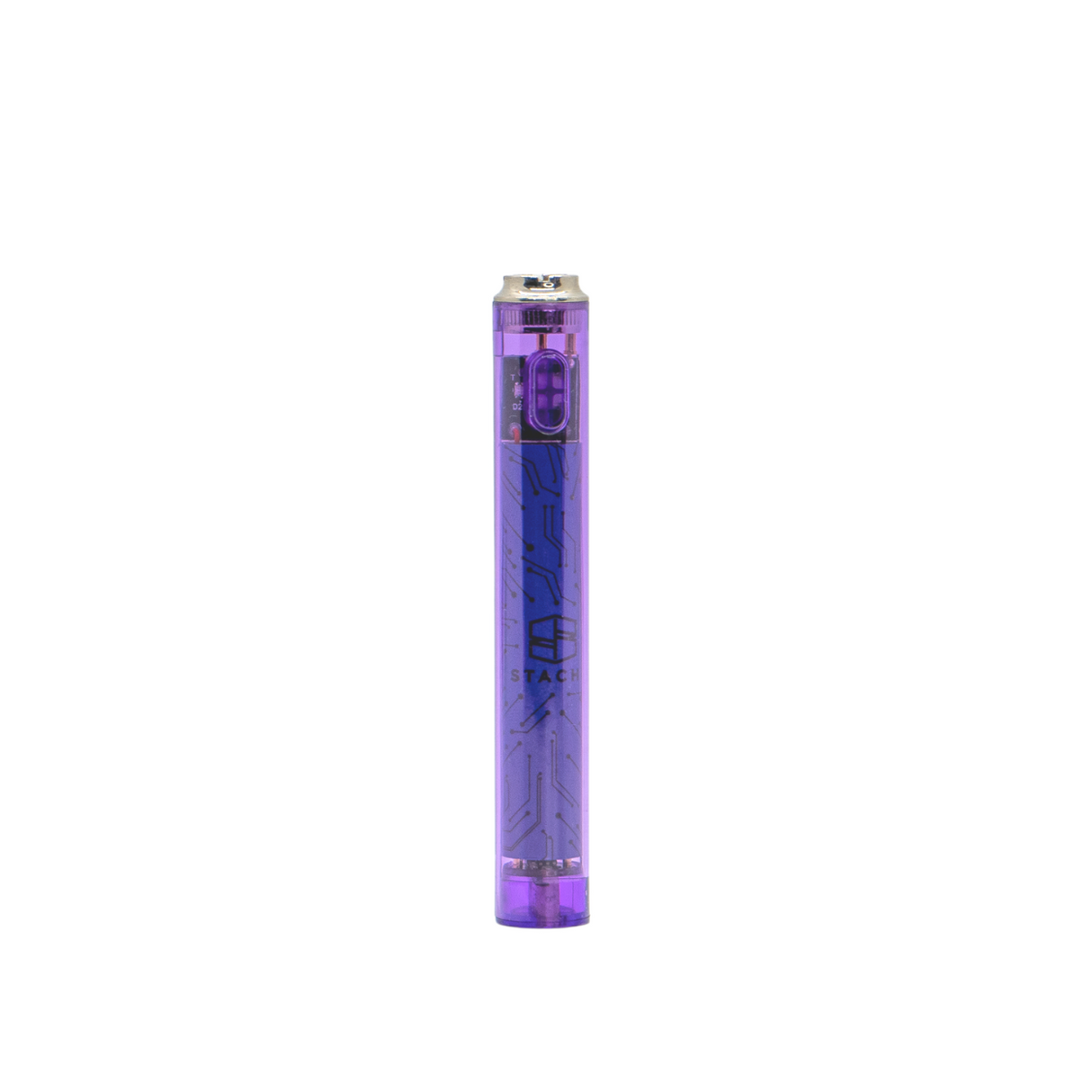 Stacheproductswholesale Transparent Battery - Front View on Seamless White Background