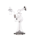 MJ Arsenal Apollo Mini Dab Rig with Puck Perc, 7" Compact Borosilicate Glass, Side View