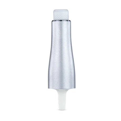 Puffco Plus Vaporizer in sleek silver with ceramic bucket, front view on a white background