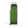 Honeybee Herb 6in Green Glass Downstem for Bongs - Front View on White Background