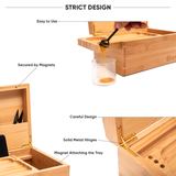 GENESIS Wooden Storage Stash Box by Blue Bus with Magnetic Lid and Metal Hinges, Multi-Angle View