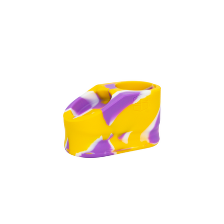 Stacheproductswholesale The Base in Purple/Yellow/White Swirl - Angled Front View