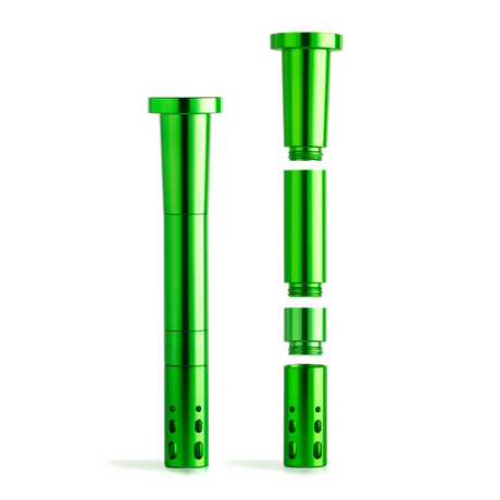 Chill Green Break Resistant Downstem, durable steel construction, front and side views