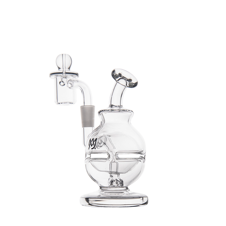 MJ Arsenal Royale Mini Dab Rig with Percolator, 10mm Joint, Front View on White
