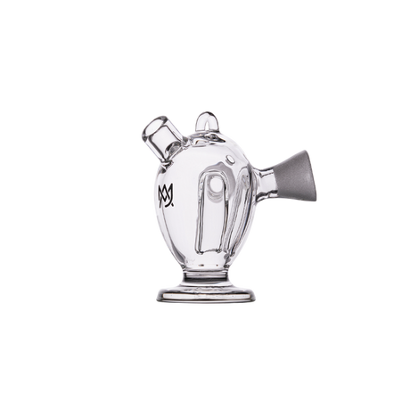 MJ Arsenal Dubbler Double Bubbler, clear borosilicate glass, portable design, side view